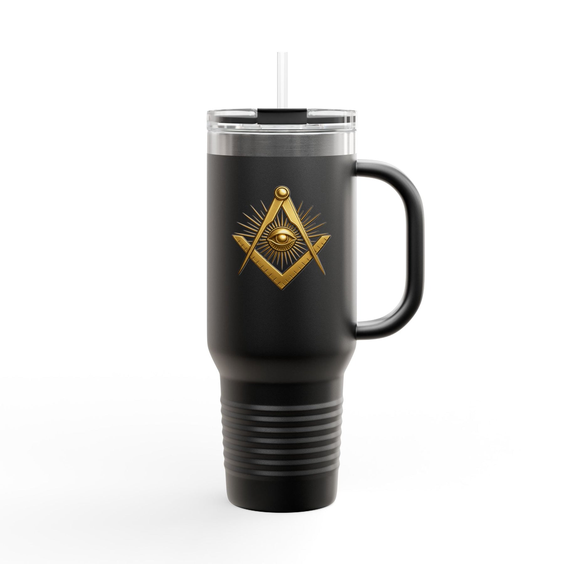 Master Mason Blue Lodge Ringneck Tumbler - Square & Compass with All-Seeing Eye