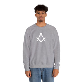 Master Mason Blue Lodge Sweatshirt - Crewneck Square & Compass Embroidery - Bricks Masons