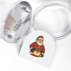 Master Mason Blue Lodge Snow Globe - Square & Compass G Emblem Inside - Bricks Masons