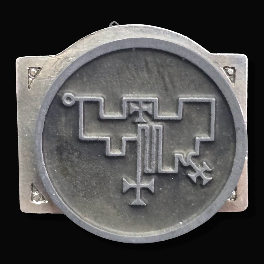 Demon Ring 47 DUKE VUAL 72 Demons Lesser Key of Solomon Goetia In Silver 2.2 cm x 1.8 cm 18 Gr Art 1825 - Bricks Masons