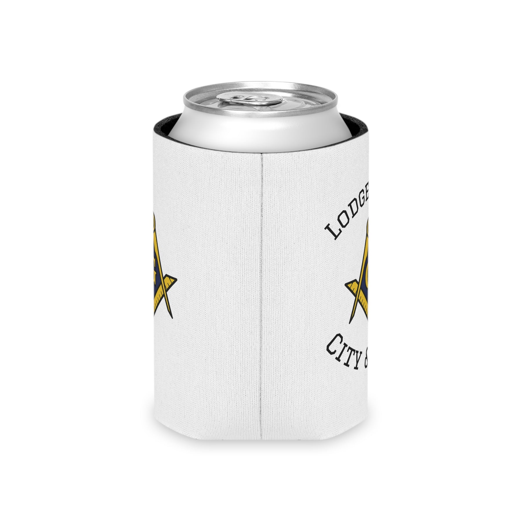 Master Mason Blue Lodge Can Cooler - Square & Compass with G Personalize Your Lodge - Bricks Masons