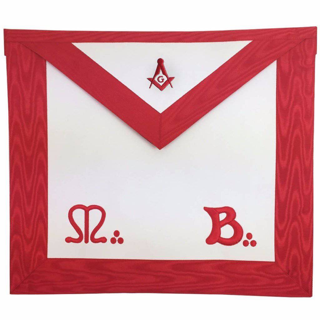 Master Mason Scottish Rite Apron - Red Moire