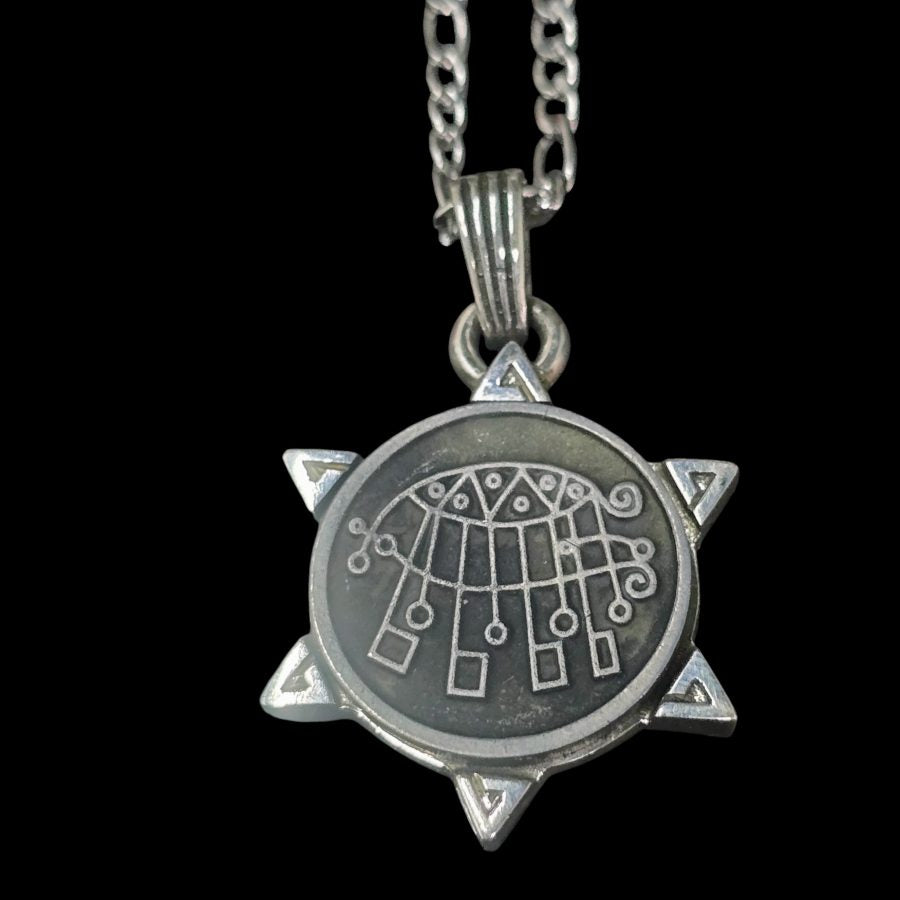 I swore Demon 46 KING COUNT BIFRONS and Secret Seal of Solomon 72 Demons Lesser Key of Solomon Goetia In Silver 3 x 2.5 cm 12 Gr Art 1905 - Bricks Masons