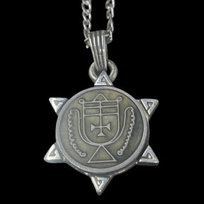 I commemorate Demon 49 DUKE CROCELL and Secret Seal of Solomon 72 Demons Lesser Key of Solomon Goetia In Silver 3 x 2.5 cm 12 Gr Art 1908 - Bricks Masons