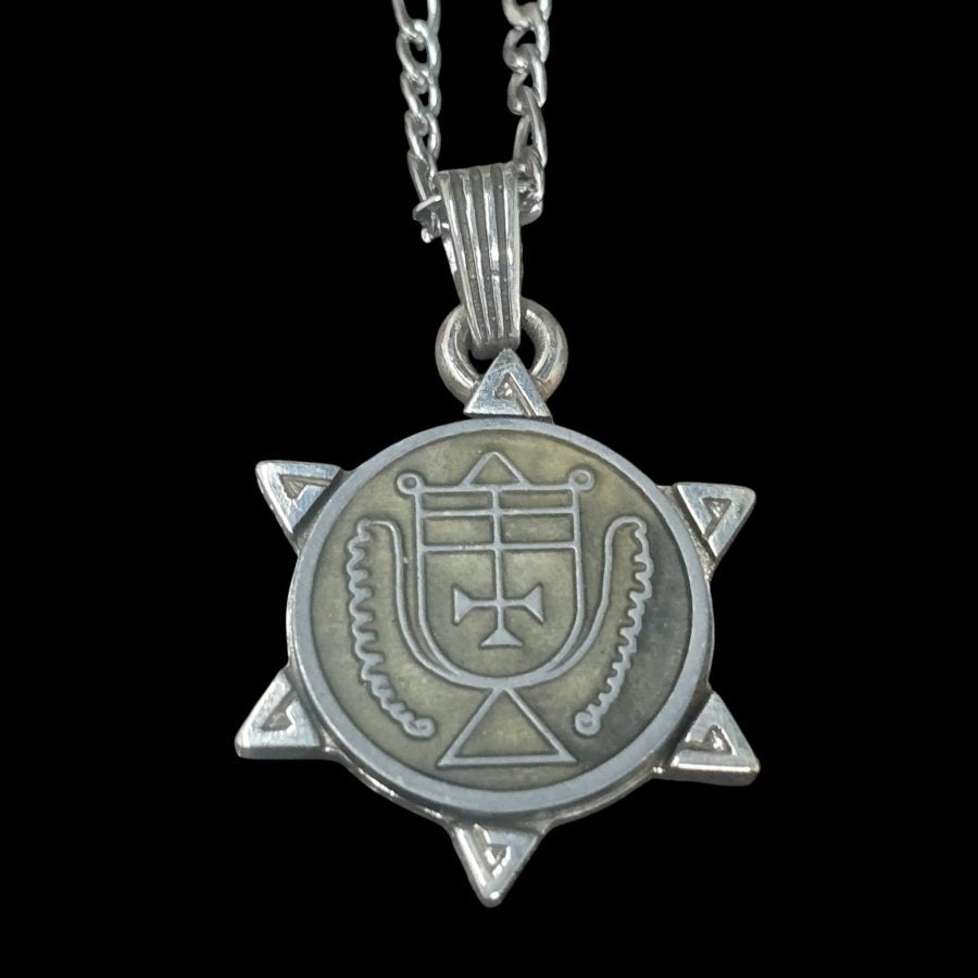 I commemorate Demon 49 DUKE CROCELL and Secret Seal of Solomon 72 Demons Lesser Key of Solomon Goetia In Silver 3 x 2.5 cm 12 Gr Art 1908 - Bricks Masons