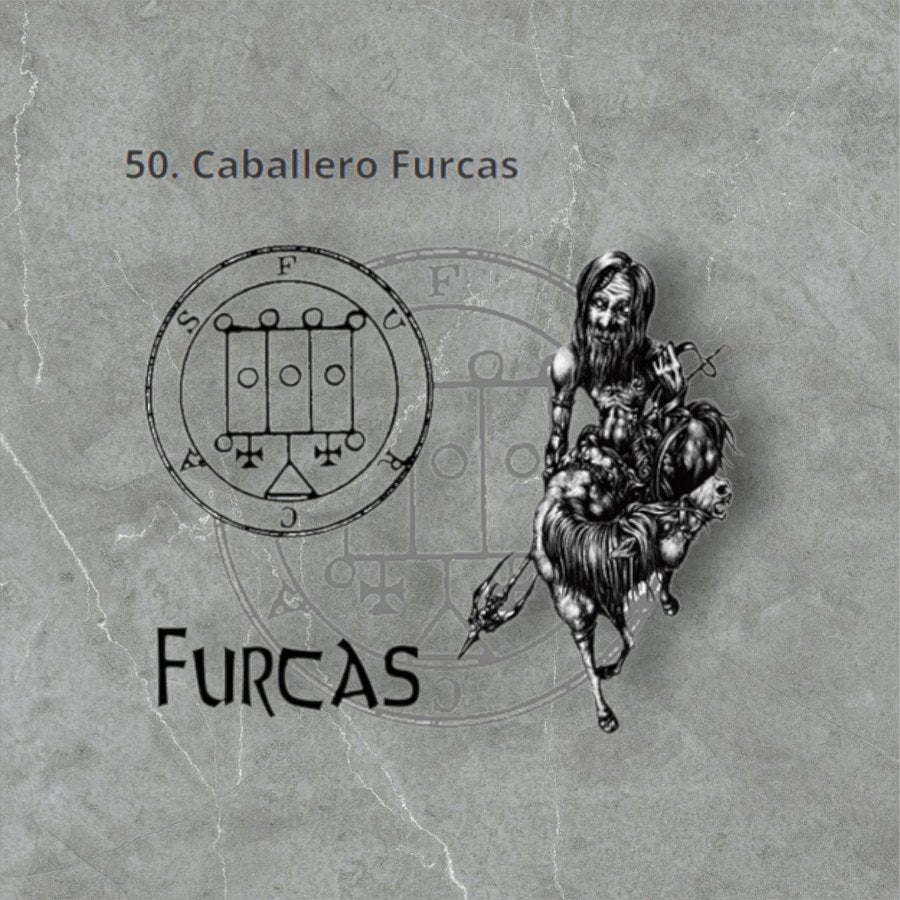 Demon Pendant 50 KNIGHT FURCAS and Secret Seal of Solomon 72 Demons Lesser Key of Solomon Goetia In Silver 3 x 2.5 cm 12 Gr Art 1909 - Bricks Masons
