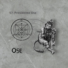 I said Demon 57 PRESIDENT OSE and Secret Seal of Solomon 72 Demons Lesser Key of Solomon Goetia In Silver 3 x 2.5 cm 12 Gr Art 1916 - Bricks Masons