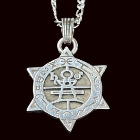 I commemorate Demon 72 COUNT ANDROMALIUS and Secret Seal of Solomon 72 Demons Lesser Key of Solomon Goetia In Silver 3 x 2.5 cm 12 Gr Art 1931 - Bricks Masons