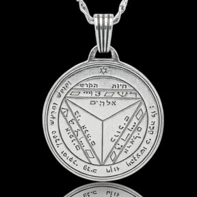 I said Seventh and Sixth Pentacle consecrated to Saturn Silver 3 Cm 12 Gr 44 Seals of Solomon Art 1953 - Bricks Masons