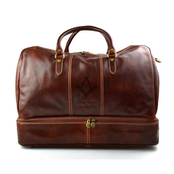 Master Mason Blue Lodge Travel Bag - Light Brown