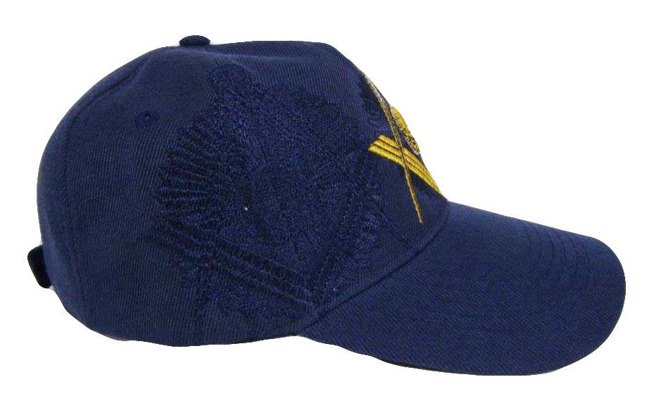 Master Mason Blue Lodge Baseball Cap - Blue Cotton Fabric