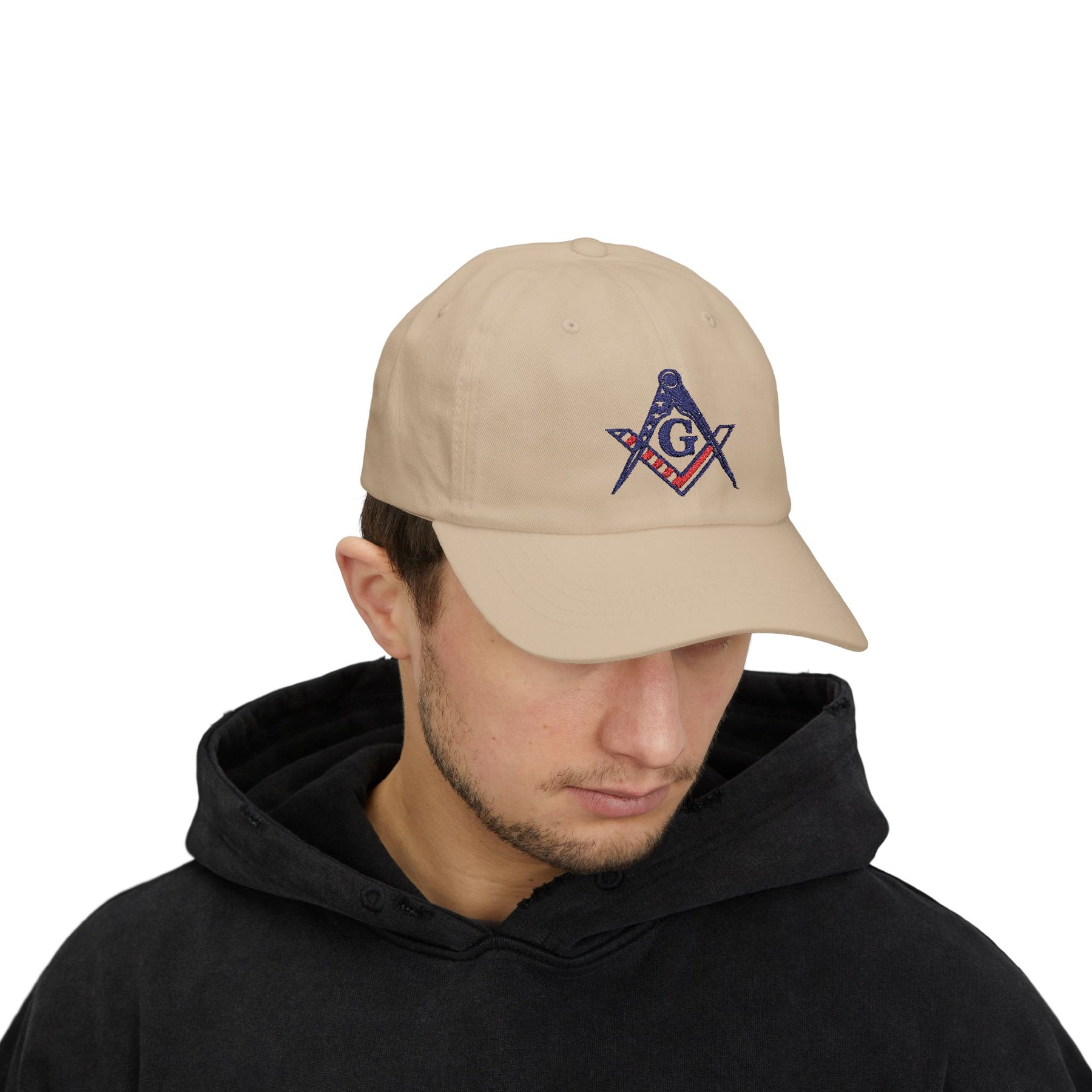 Master Mason Blue Lodge Baseball Cap - Embroidered Patriotic Masonic Dad Cap American Flag - Bricks Masons