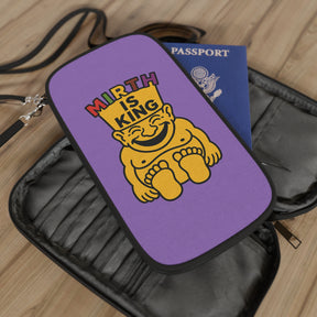 Royal Order of Jesters Passport Wallet - Mirth is King Vibrant Yellow & Purple Colors - Bricks Masons