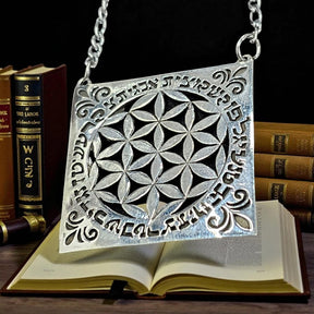 I said Ana B Koach and Flower of Life in Silver 4 Cm Art 250 - Bricks Masons