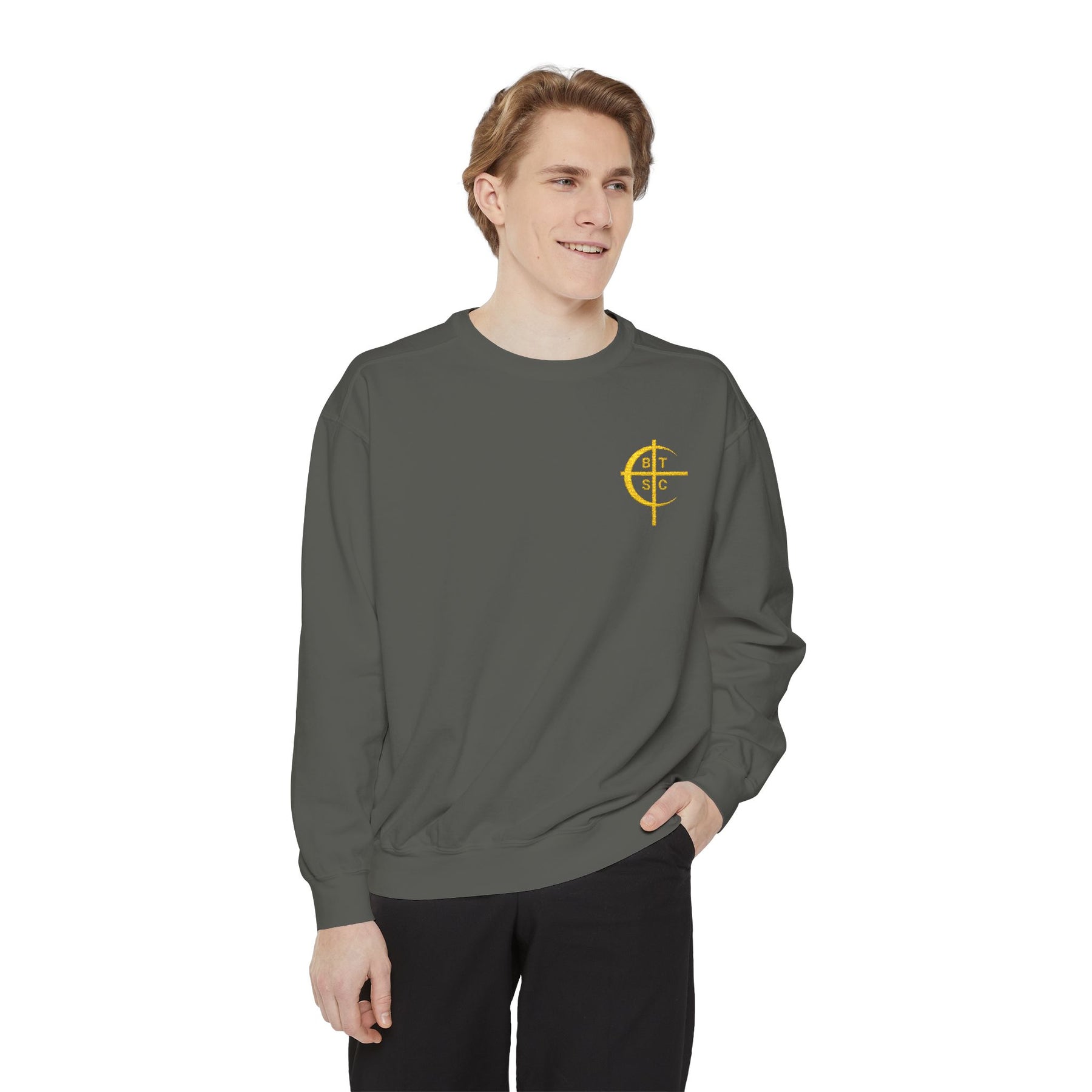 Council of Crusaders Sweatshirt - Embroidered Crusader Cross Chest Crest - Bricks Masons