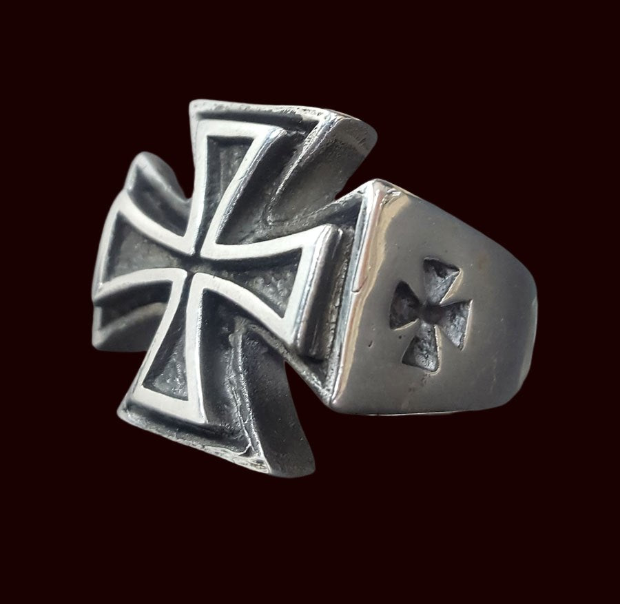 Templar Cross Ring in Silver 1.5 cm 20 g Art 278 - Bricks Masons
