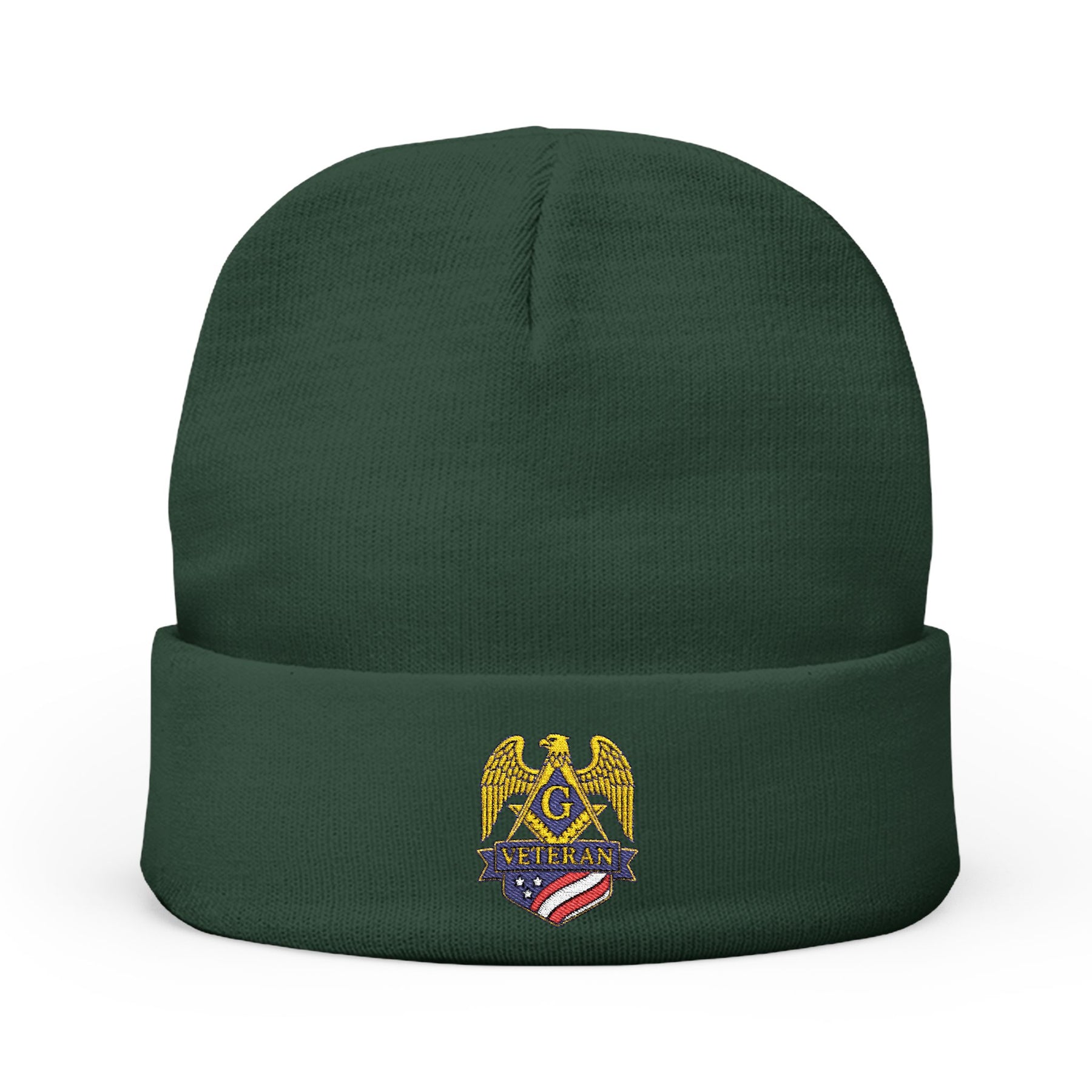 Master Mason Blue Lodge Beanie - Knit Embroidery Veteran Mason Various Colors - Bricks Masons