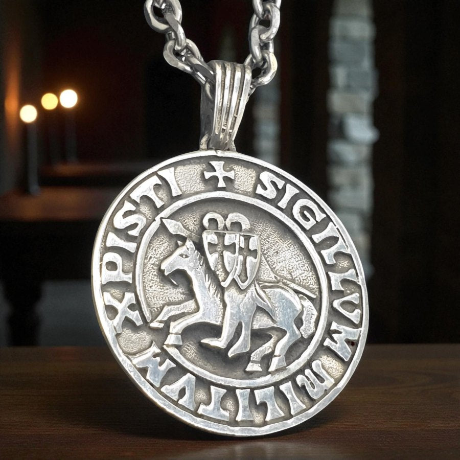 Knights Templar Cross Pendant, Silver, 4 x 3 cm, 11 g, Art. 297 - Bricks Masons