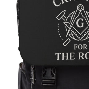 Master Mason Blue Lodge Backpack - Full Black Crafted For The Road - Bricks Masons