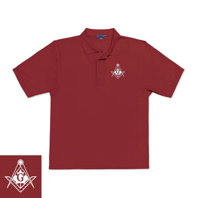Master Mason Blue Lodge Canada Jurisdiction Polo Shirt - Embroidered S&C Various Colors - Bricks Masons