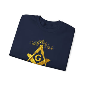 Master Mason Blue Lodge Sweatshirt - Wisdom Strength & Beauty Square & Compass G