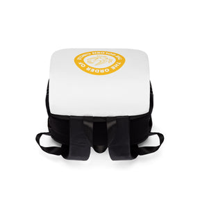 The Order of the Golden Circle Backpack - Gold & White With Multiple Compartments - Bricks Masons