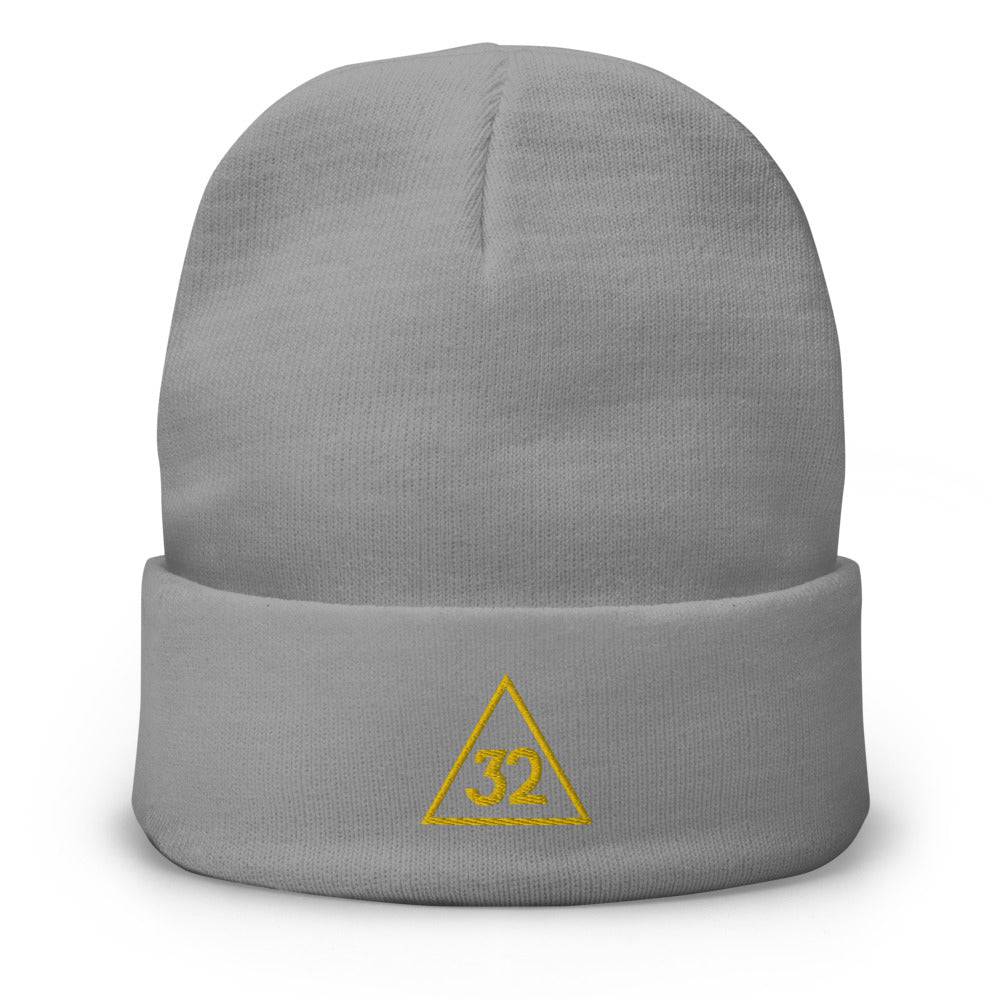 32nd Degree Scottish Rite Beanie - Golden Embroidery - Bricks Masons