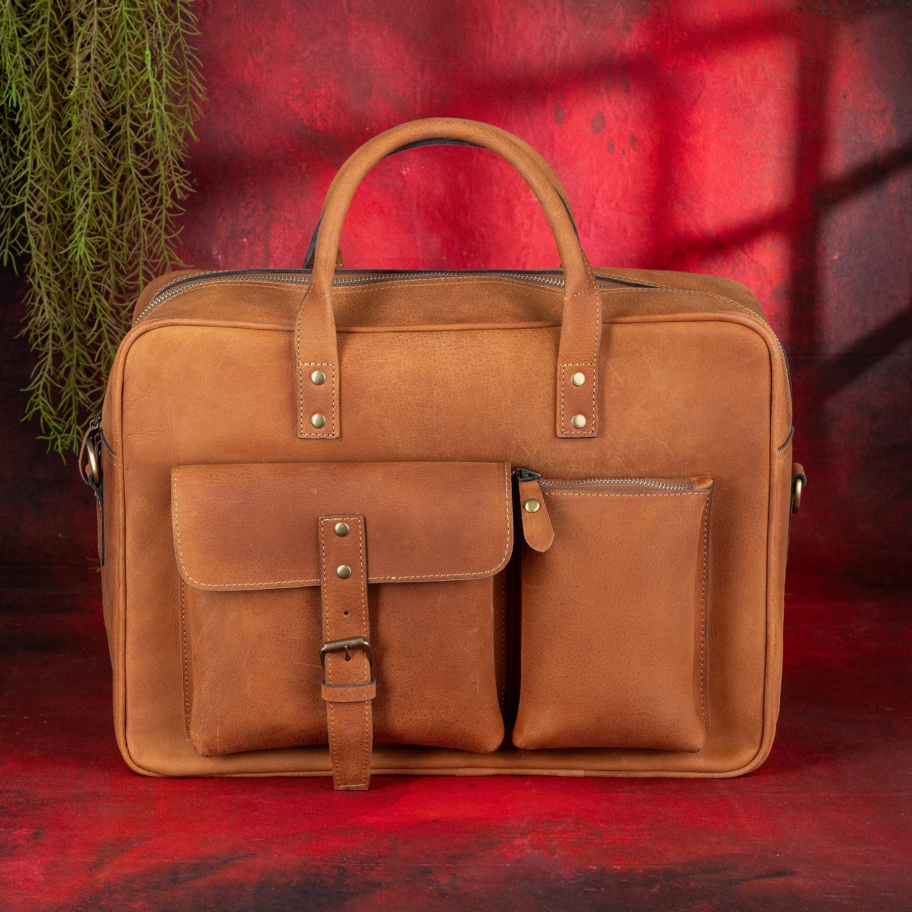 32nd Degree Scottish Rite Briefcase - Brown Leather - Bricks Masons