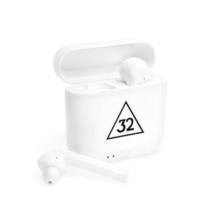 32nd Degree Scottish Rite Earbud - White - Bricks Masons