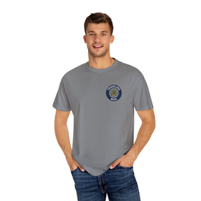 Master Mason Blue Lodge T-Shirt - Traveling Mason Garment-Dyed Tee - Bricks Masons