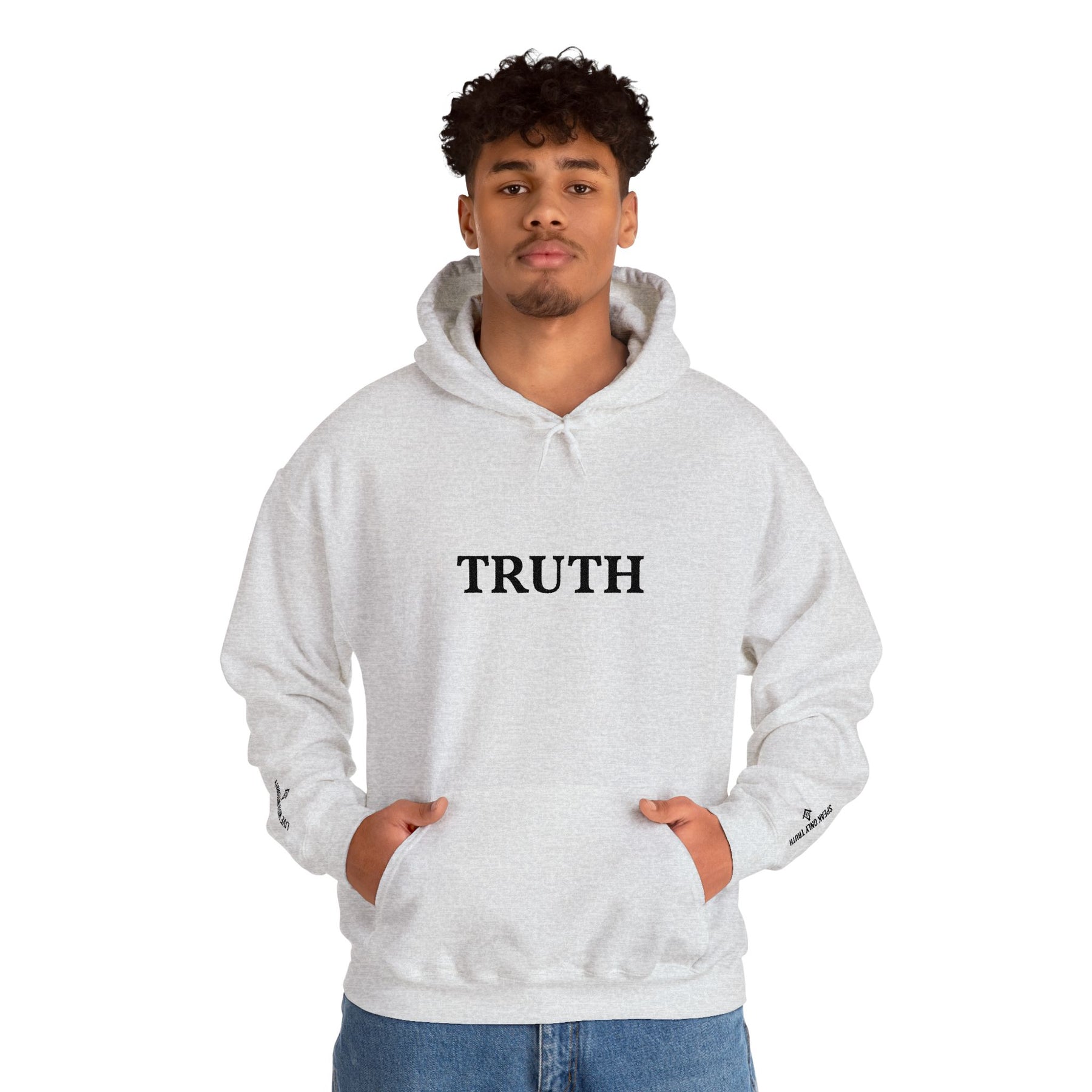 Master Mason Blue Lodge Hoodie - Truth Front & Sleeves Embroidery - Bricks Masons