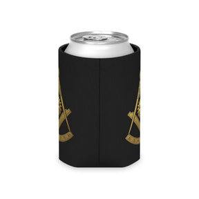 Past Master Blue Lodge Can Cooler - Gold Square & Compass - Bricks Masons