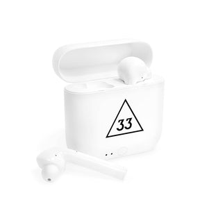 33rd Degree Scottish Rite Earbud - White - Bricks Masons