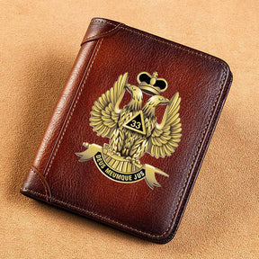 33rd Degree Scottish Rite Wallet - Brown - Bricks Masons