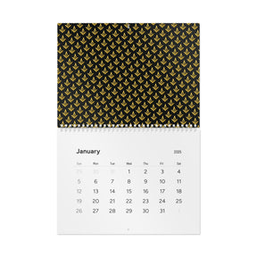 Master Mason Blue Lodge Calendar -  Gold & Black Square and Compass G 2025 Wall Calendar