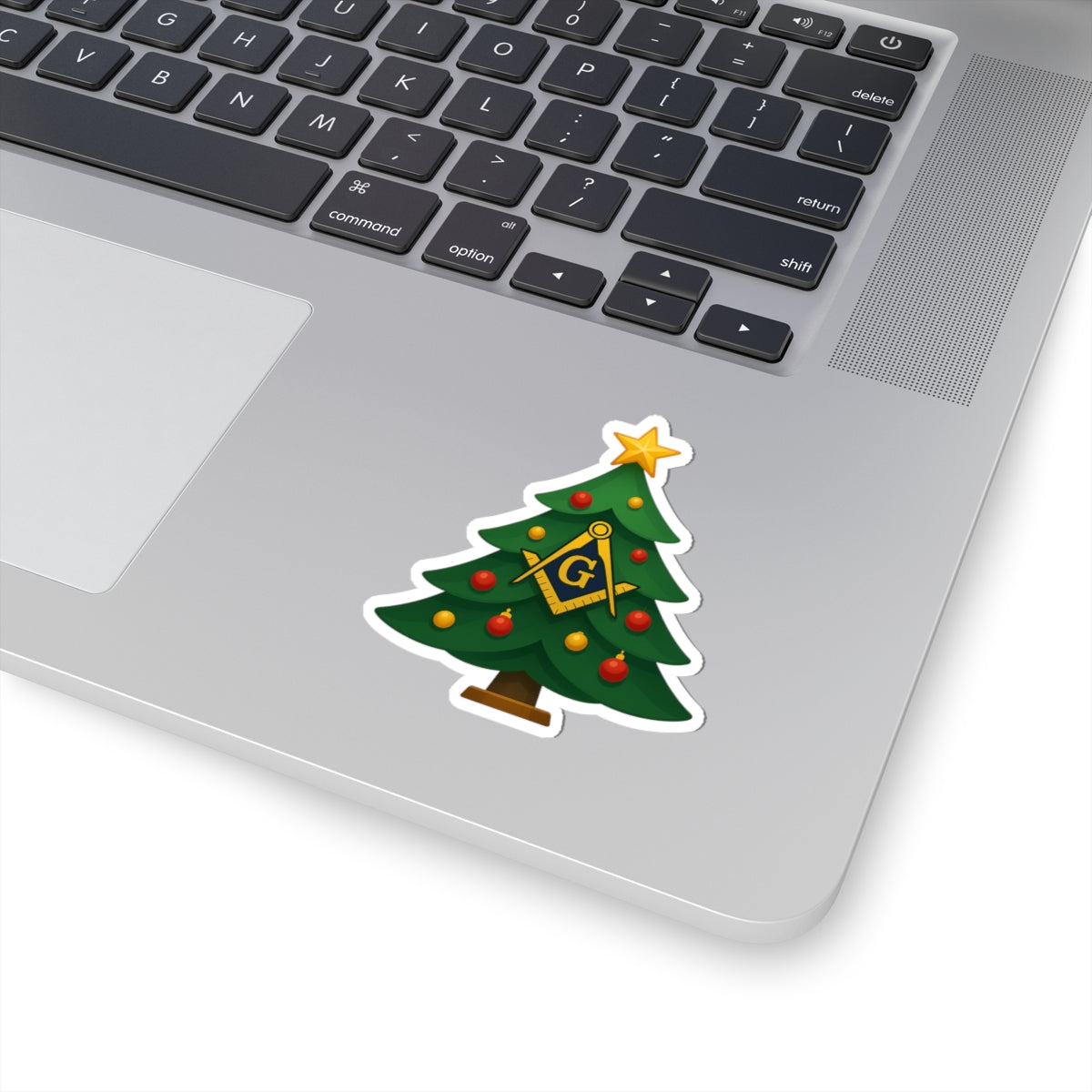 Master Mason Blue Lodge Sticker Decal - Kiss-Cut Square & Compass G Christmas Edition - Bricks Masons