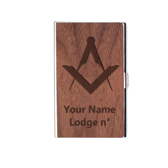 Master Mason Blue Lodge Card Holder - (RFID Protection) - Bricks Masons