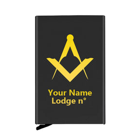 Master Mason Blue Lodge Credit Card Holder - Various Colors - Bricks Masons