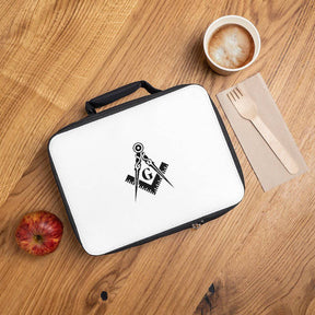 Master Mason Blue Lodge Lunch Bag - White with Square & Compass G