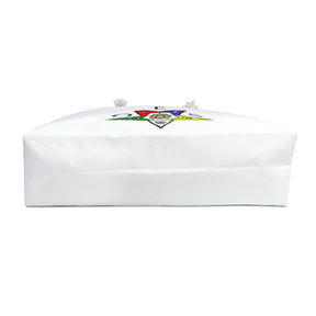 OES Travel Bag - White Spun Polyester With Colorful Star - Bricks Masons