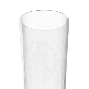 Past Master Blue Lodge Pint Glass - Wisdom Leadership S&C Quadrant Sun Emblem