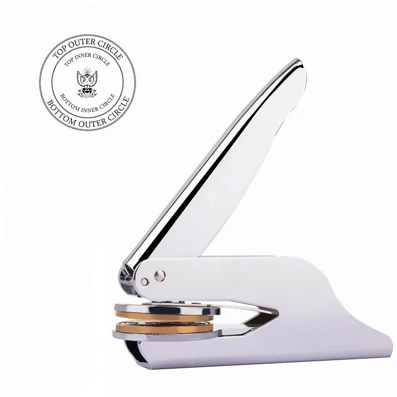 Scottish Rite Pocket Seal Press - Silver Color With Customizable Stamp - Bricks Masons