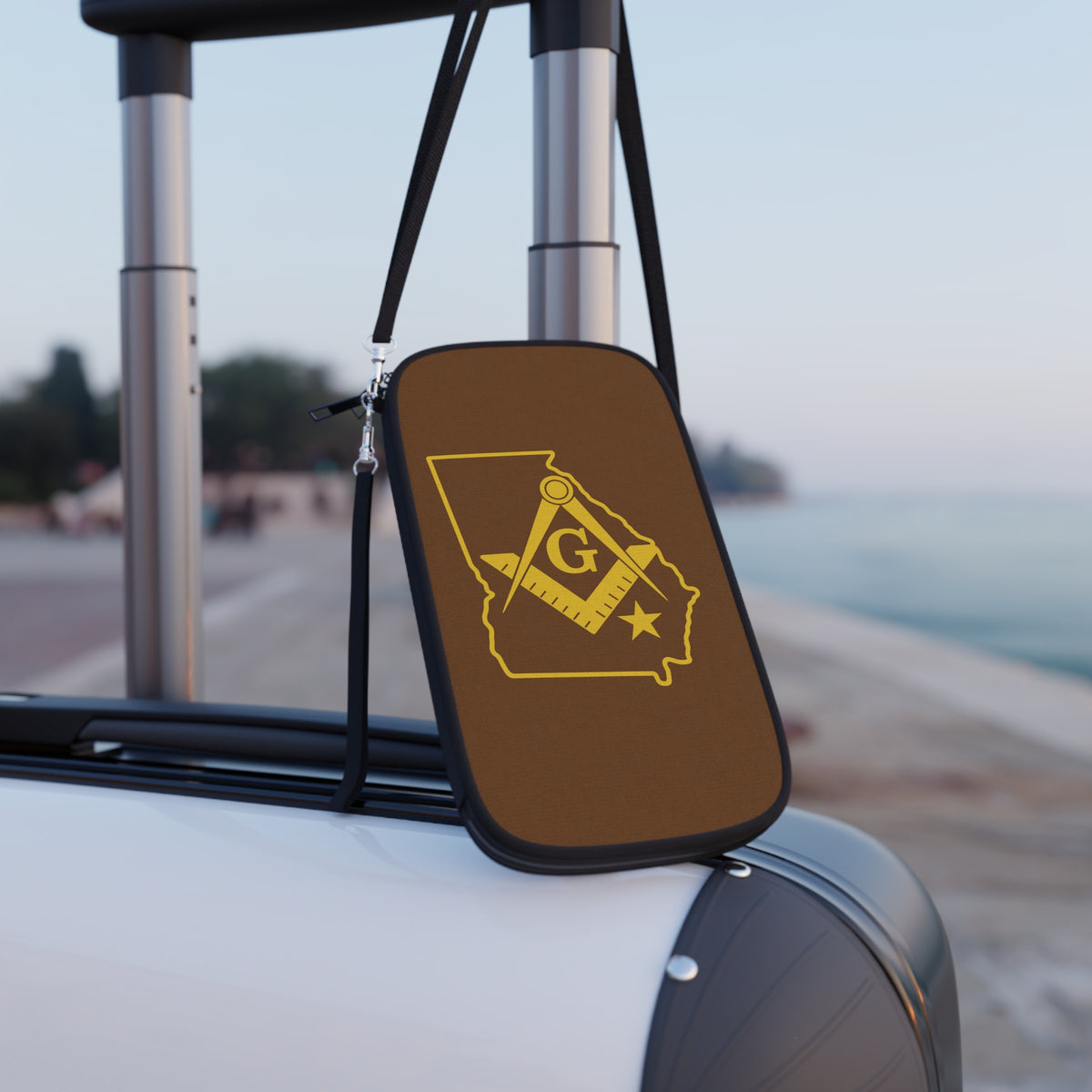 Master Mason Blue Lodge Passport Wallet - Georgia Mason With Shoulder & Wrist Strap - Bricks Masons