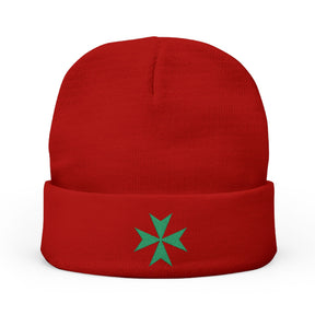 Order Of Saint Lazarus Beanie - Knit Embroidery Emblem - Bricks Masons