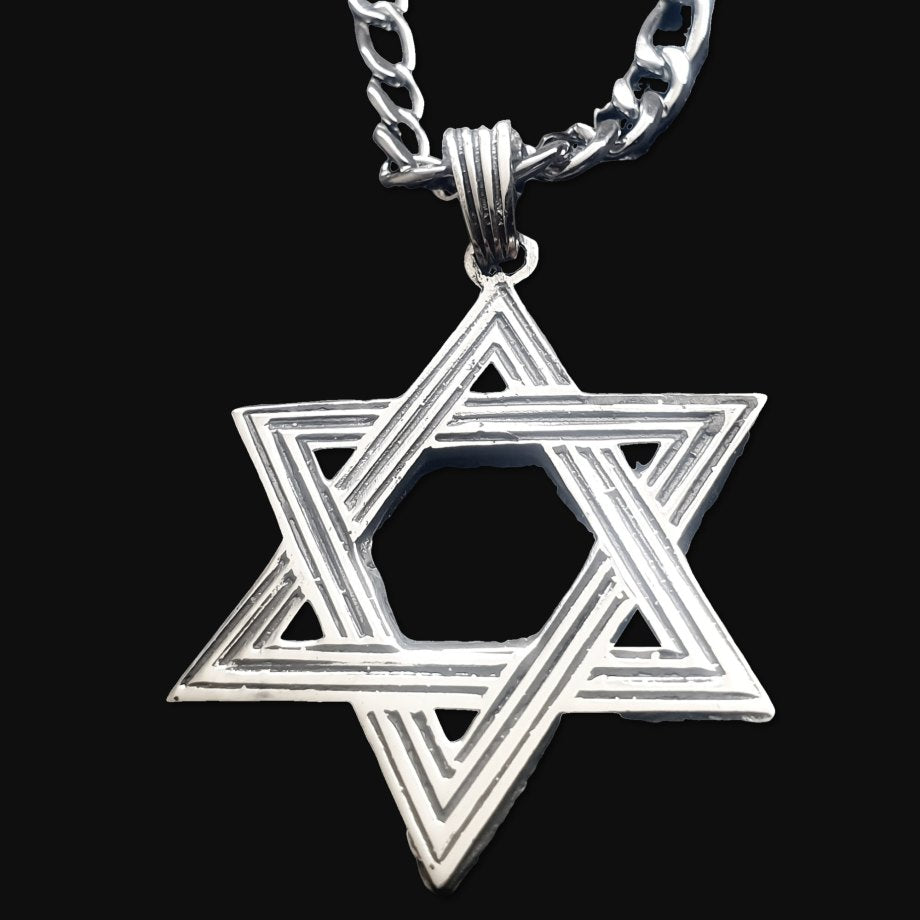 Star of David Alphabet Pendant in Silver 3.5 cm 6 g Art 500 - Bricks Masons