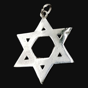 Star of David Alphabet Pendant in Silver 3.5 cm 6 g Art 500 - Bricks Masons