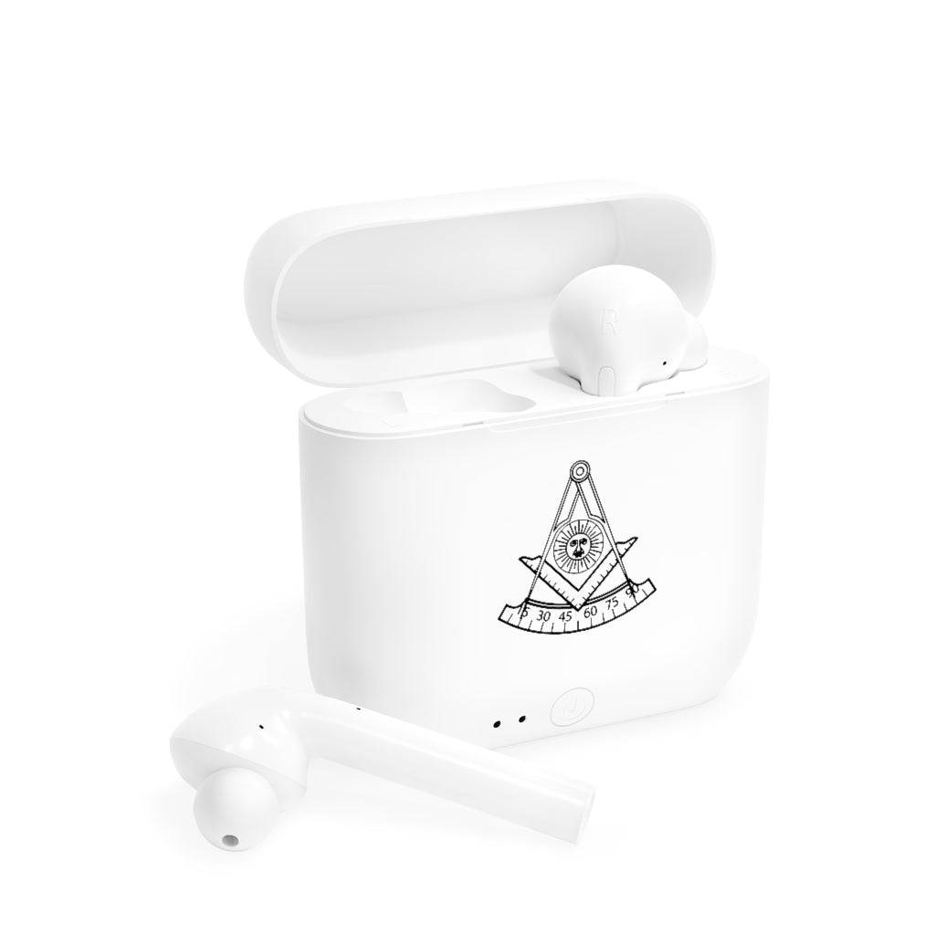 Past Master Blue Lodge California Regulation Earbud - White