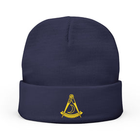 District Deputy Grand Master Blue Lodge Beanie - Knit Embroidery Various Colors - Bricks Masons