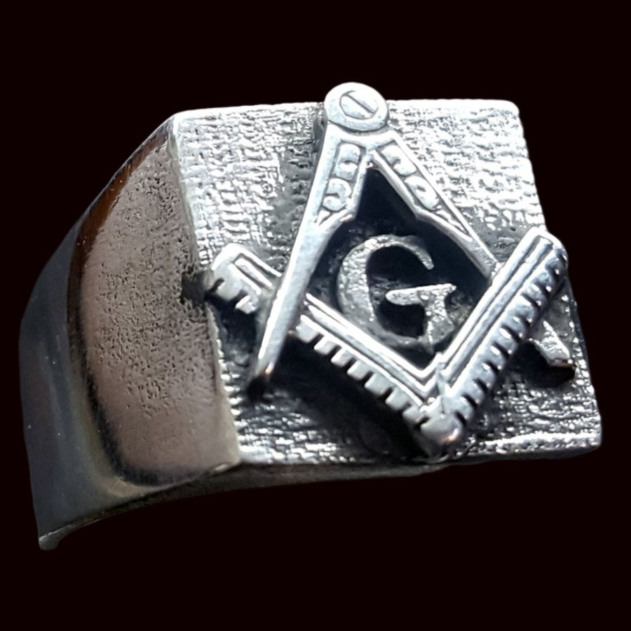 Fellow Craft Masonic Ring, Silver, 1.6 cm, 11 g, Art. 54 - Bricks Masons