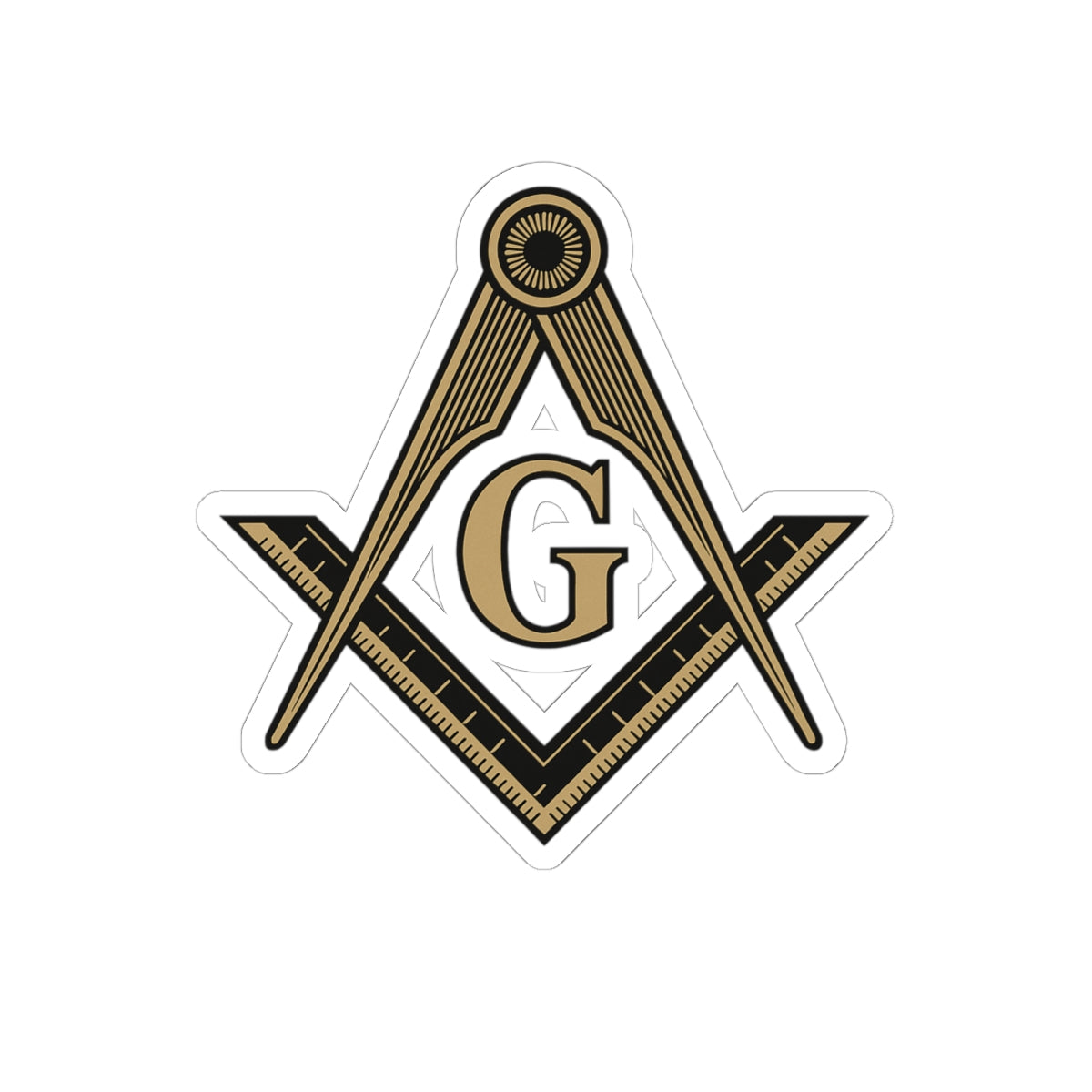 Master Mason Blue Lodge Sticker Decal - Kiss-Cut Glossy Paper - Bricks Masons